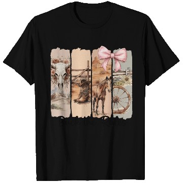 Discover Funny Western Brushstroke Buck The Rules T Shirts