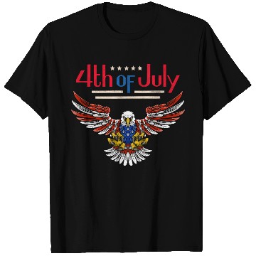 Discover 4th of July Patriotic Eagle USA Pride Art T Shirts