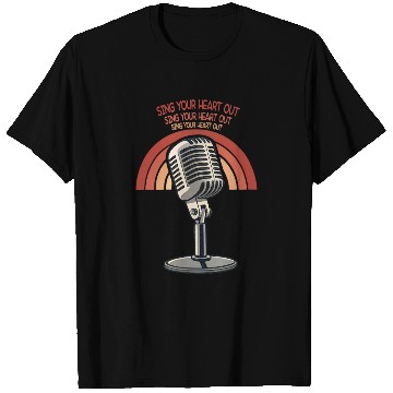 Discover Sing Your Heart Out Microphone Crooner Retro 50s T Shirts