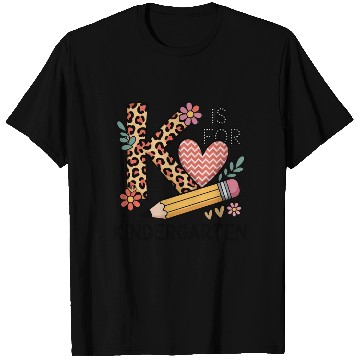 Discover K Is For Kindergarten Teacher Leopard First Day T Shirts