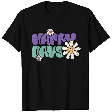 Discover Happy Days | Groovy Retro Daisy Flower T Shirts
