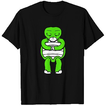Discover Turtle prays meditates bows greeting hands relax T Shirts