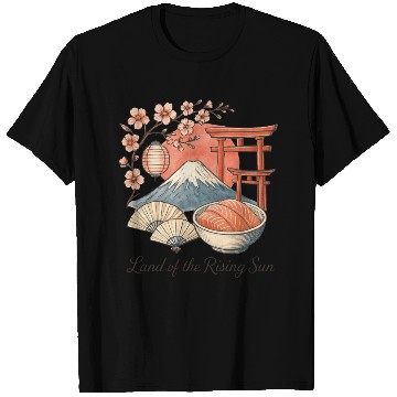 Discover Japan Culture - Mount Fuji & Sakura Vintage Art T Shirts