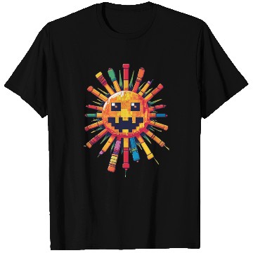 Discover Pixel Sun Joystick T Shirts