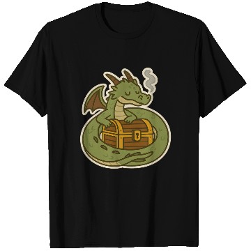 Discover Majestic Dragon Guarding Treasure T Shirts
