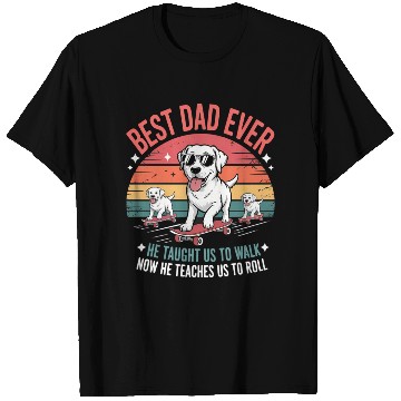 Discover Best Dog Dad Ever Skateboarding Puppy Lover T Shirts