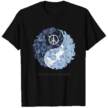 Discover Balance & Berries – Yin Yang Blueberry Peace Desig T Shirts
