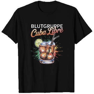 Discover Blutgruppe Cuba Libre Cocktail Bartender T Shirts