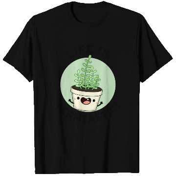 Discover Life Is Ferntastic Funny Fern Plant Pun T Shirts