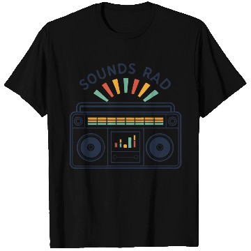 Discover Sounds Rad Boombox Equalizer Retro 80s T Shirts