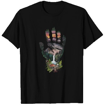 Discover Nature's Hand: Mountain and Forest Magic T Shirts