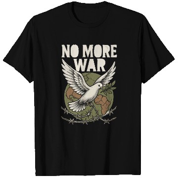 Discover No More War - Peace Dove Anti War Activist Design T Shirts