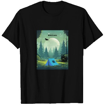 Discover Respect the Locals – Wilderness Camping Warning T Shirts