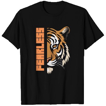 Discover Fearless Tiger Graphic T Shirts