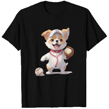 Discover Dog Baseball Player Puppy T Shirts