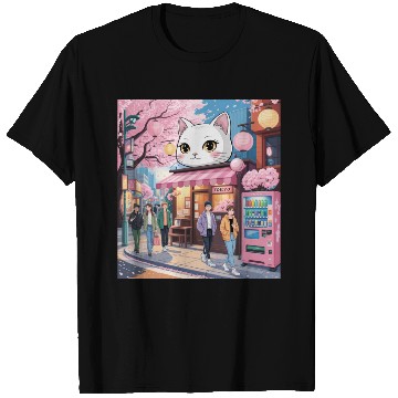 Discover Tokyo Sakura Stroll – Cute Girl Under Cherry Bloss T Shirts