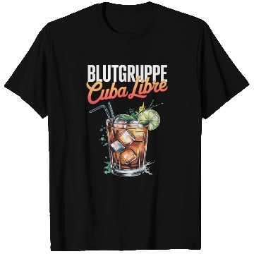 Discover Blutgruppe Cuba Libre Cocktail Bartender T Shirts