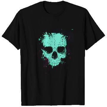 Discover Neon Splatter Skull T Shirts