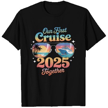 Discover First Cruise 2025 Sunset sunglasses Design T Shirts