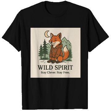 Discover Wild Spirit Fox Design T Shirts