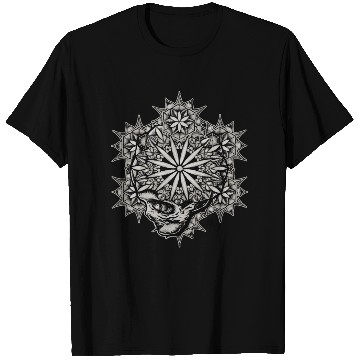 Discover Life and Death Sacred Geometry Skull Flower T Shirts