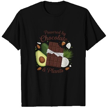 Discover Powered by Chocolate & Plants - Vegan Keto Fuel T Shirts