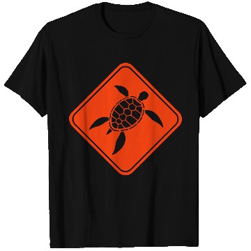 Discover Water Turtle Danger Sign Caution Zone Cool Warning T Shirts
