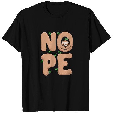 Discover Funny Nope Sloth Sleeping Meme Art T Shirts