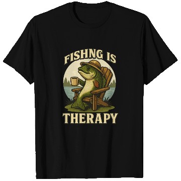 Discover Fishing Is My Therapy – Chill Fish by the Lake T Shirts