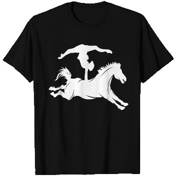 Discover Minimalist horse riding silhouette vaulting equest T Shirts