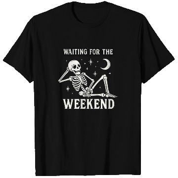 Discover Weekend Skeleton Mood Graphic T Shirts