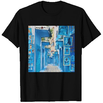 Discover Chefchaouen Blue City Landscape T Shirts