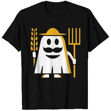 Discover Farmer Ghost Cartoon Print T Shirts