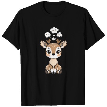 Discover Gentle Forest Deer – Cute Minimal Animal Style T Shirts