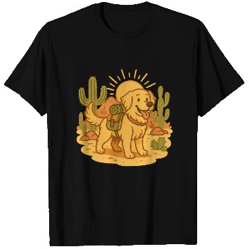 Discover Golden Retriever Desert Hike T Shirts