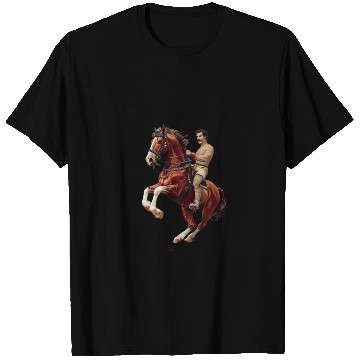Discover Wild West Glory – Vintage Mustached Cowboy on Rear T Shirts