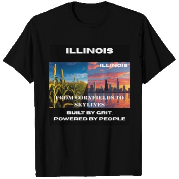 Discover Illinois Midwest Mosaic Art T Shirts