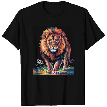 Discover Pride and Power – Majestic Rainbow Lion Head T Shirts