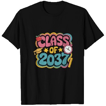Discover Class of 2037 Grow With Me, groovy back to school T Shirts