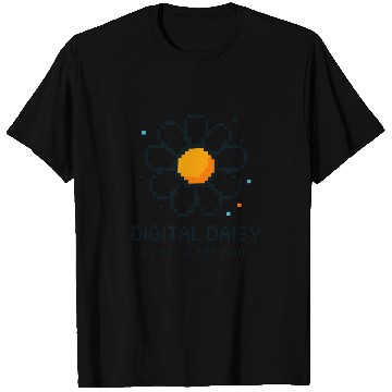 Discover Digital Daisy Pixel Art T Shirts