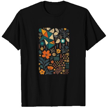 Discover Geometric Garden Fusion T Shirts
