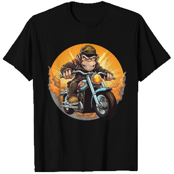Discover Monkey Motorcycle / Motorcyclist Monkey T Shirts