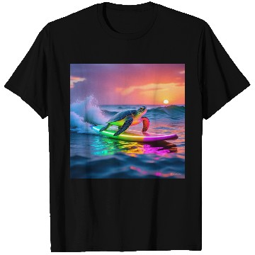 Discover sea turtle design neon turtle T Shirts