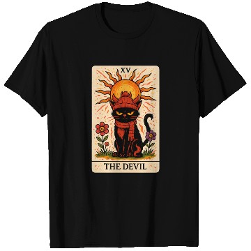 Discover Devil Cat Tarot Card, Grumpy Cat Art, Mystical T Shirts
