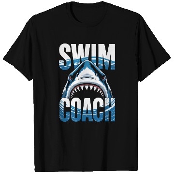 Discover Swim Coach Shark T Shirts