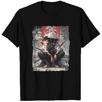 Discover Samurai Sword Katana Ninja Japan Manga Anime T Shirts