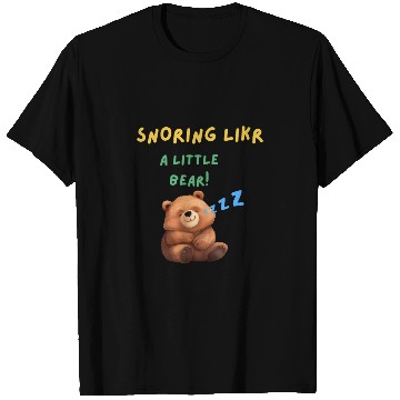 Discover Cute Snoring Bear Graphic Design T Shirts