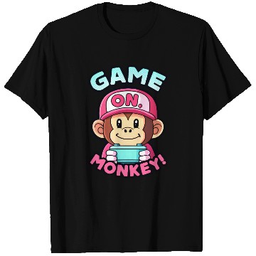 Discover Game On Monkey Handheld Retro 90s. T Shirts