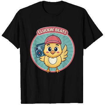 Discover Cluckin Beats Chicken Hip Hop Retro 90s. T Shirts
