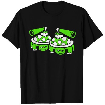 Discover 2 turtles shell gun shooting war attack tank team T Shirts